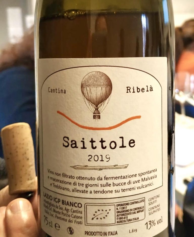 Saittole 2019 di Ribelà, ovvero come dovrebbe essere il vino laziale